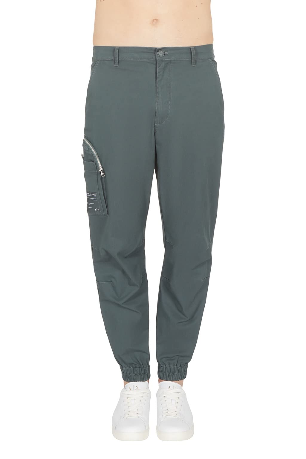 Armani Exchange Single Side Zip Pocket with Logo Label - Pantalones Hombre