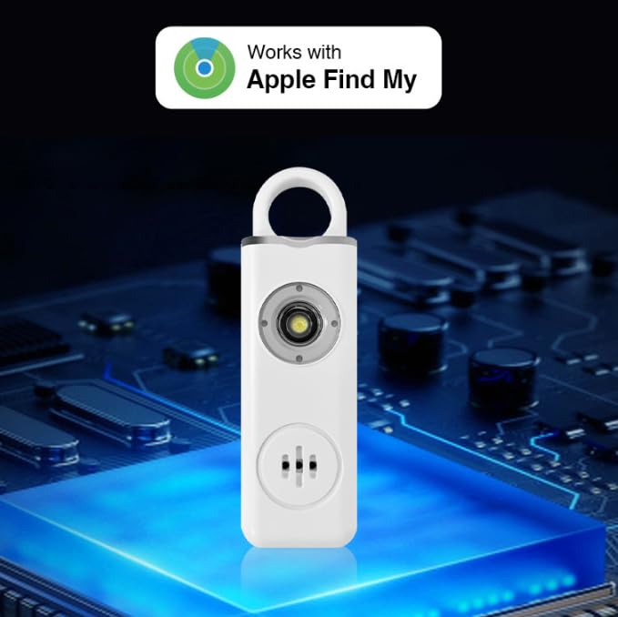 Version Alarme Personnelle Autodéfense 130dB Rechargeable USB, Porte-clés de Sécurité avec Flash LED SOS pour Femmes, Enfants et Seniors