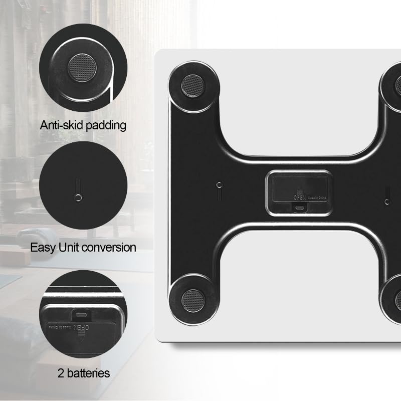 Miniatura 4 de Báscula digital para peso corporal, báscula de peso de baño de alta precisión, 400 libras con pantalla retroiluminada, báscula personalizada para el