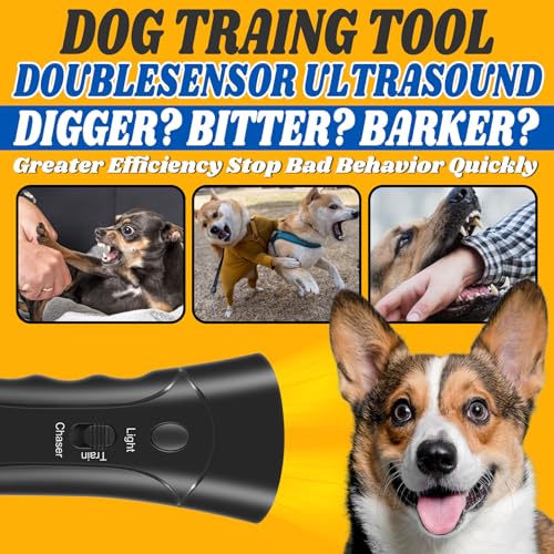Leonardo HRM16 DOG BARK DETERRENT Anti Barking Control Device, Ultrasonic Anti Barking Device With 3 Modes & Led Light, Dual Sensor Dog Bark Deterrent Dog Barking Control Devices Dog Training Tools thumb #2