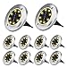 Wilktop Ensemble de 10 Lampes Solaires pour Lampe de Jardin Lampe de Jardin Lampe Solaire Lampadaire Blanc Chaud avec 8LEDs Lampe de sol LED Jardin Extérieur IP65 étanche