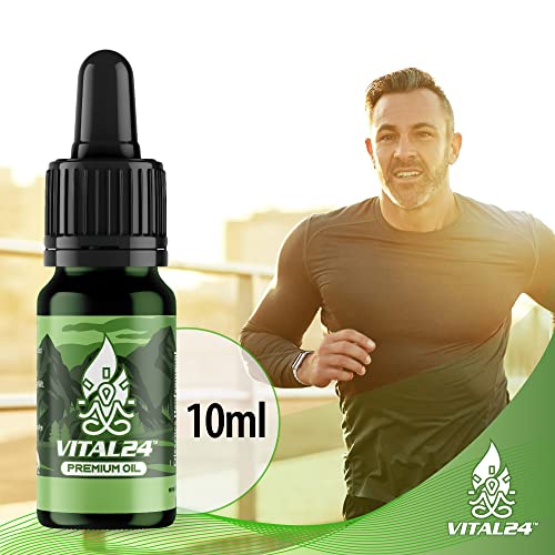 VITAL24 - Premium Nr. 40 mit 10ML (250 Tropfen) extra starkes und hochdosiertes Hanfsamenöl - Vital Hanfsamenöl - 100% Natur - Hanftropfen mit Omega 3-6-9