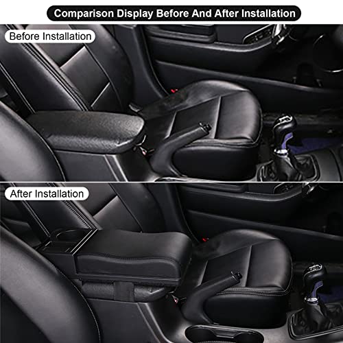 Dotaatdw Car Armrest Cover Cushion, Auto Center Console Armrest Pillow, Multifunction Auto Armrest Cushion Pads With Retractable Panel Usb Charging Port Cup Holder Storage Grid Fit For Most Car #TOP3