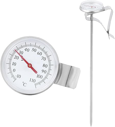 Termómetro de aceite para freír con clip, termómetro de caramelo para hacer dulces, termómetro de cocina de acero inoxidable para líquidos,
