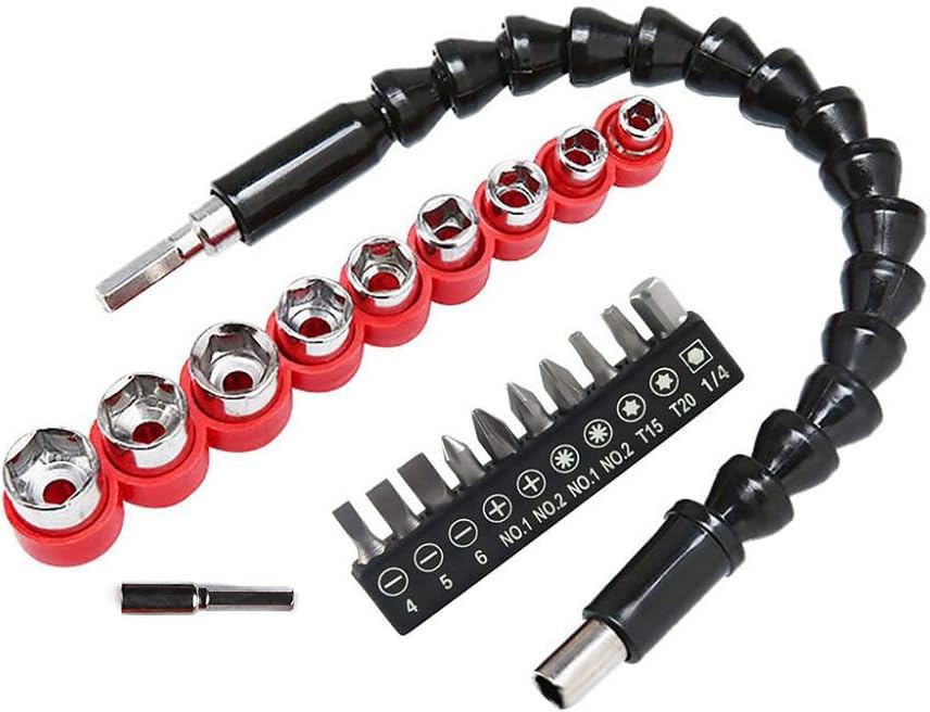Inditrust Screwdriver flexible shaft bit set extension size-1/4inch Screwdriver Bit Set of (21pcs)-picture-26