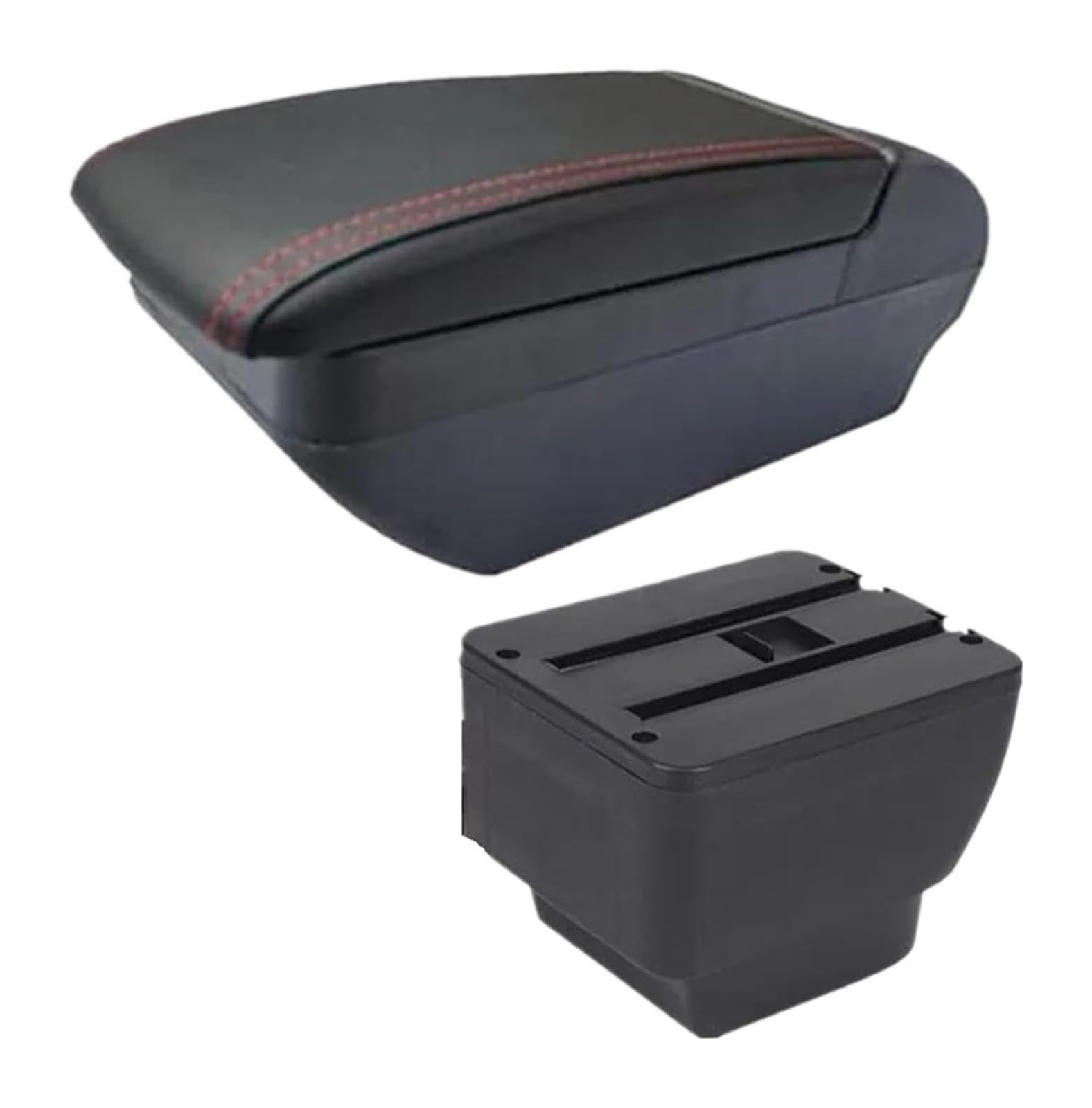 Hckclmbmzw F Red Line No Usb For Mazda 2 For Demio Car Armrest Box Storage Interior Dedicated Retrofit Parts Accessories Car Armrest Center Console(F Red Line No Usb)