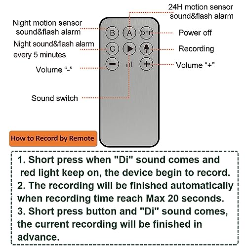 Lafeina Solar Sound & Strobe Light Alarm Motion Detector, Gunshot & Dog Barking & Recording, Record 20S Custom Message Siren Security Alert System For Farm Barn Villa (1) #TOP5