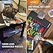 Newverest Jigsaw Puzzle Mat Roll Up, Saver Pad 39.4” x 23.6” Portable Keeper Up to 1000 Pieces with Non-Slip Rubber Bottom and Polyester Top + 3 Puzzle Sorting Trays, Travel-Friendly Storage Bag