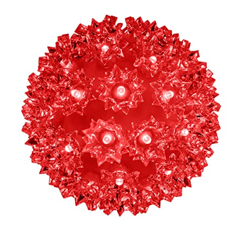6 in. Sphere with 5 mm 50 LED & 0.2 Strobes Red