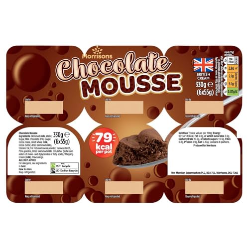 Morrisons Chocolate Mousse 6 Pack Pots