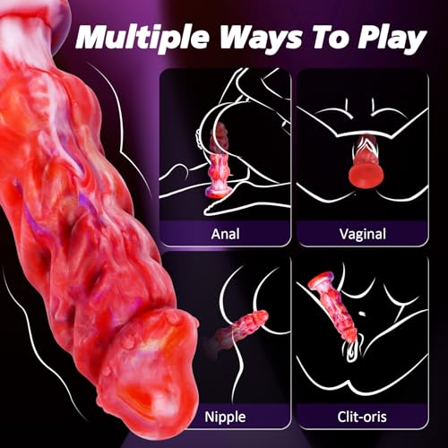 Sex Toys Dildo Monster Fantasy Dragon Dildo, 9.1 Inch Realistic Thick Huge Knot Dildo with Strong Suction Cup for G Spot Vaginal Anal Stimulation, Adult Toys for Women Men Gay Lesbian Strapon Play - Image 6