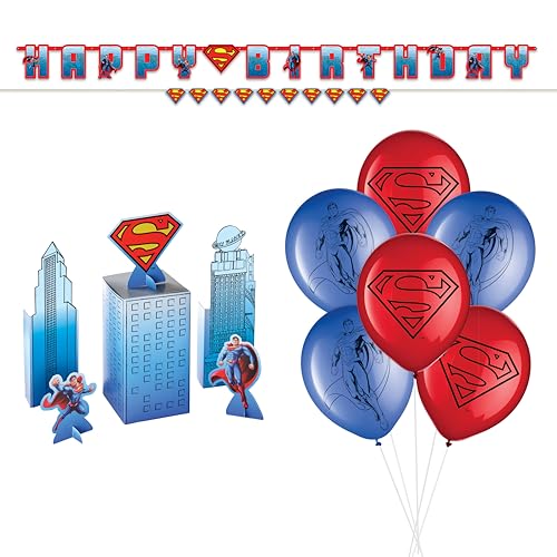 Kit anniversaire Superman Party City pour organiser facilement une fête de maternelle réussie