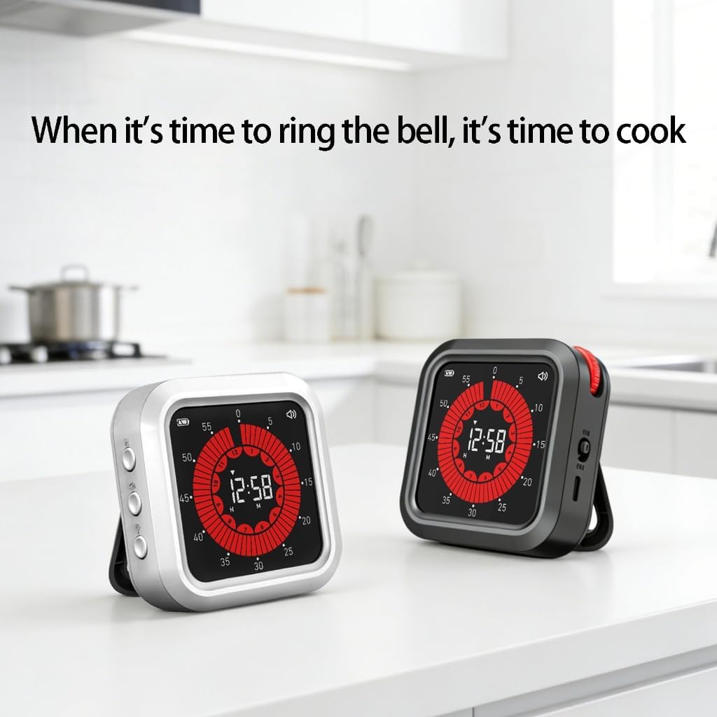 Kitchen Timer With Clear Display Perfect For Baking Studying And Time Management Tasks Countdowns Device