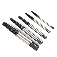 DmDoyy 5 Stück Chraubenausdreher Set Profi, Schraubenausdreher Set, Screw Extractor Zum Entfernen Beschädigter, Rostiger, Festsitzenden Oder Gebrochener Schrauben, Stud Extractor Set