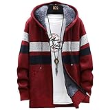 [ブランクブラン] メンズ パーカー ボア カーディガン ボーダー 暖かい 秋 冬 大きい 大きいサイズ men xxl サイズ 大きめ あったかい 上着 大人 秋冬 パジャマ もこもこ ボアパジャマ 寝巻き 親子用 父 お揃い 寝間着 ボーイズ 私服 アメカジ ファッション ストリート ストリート系 トラベル 家着 防寒 カジュアル フーディ― レッド 2A-B31-RD2XL