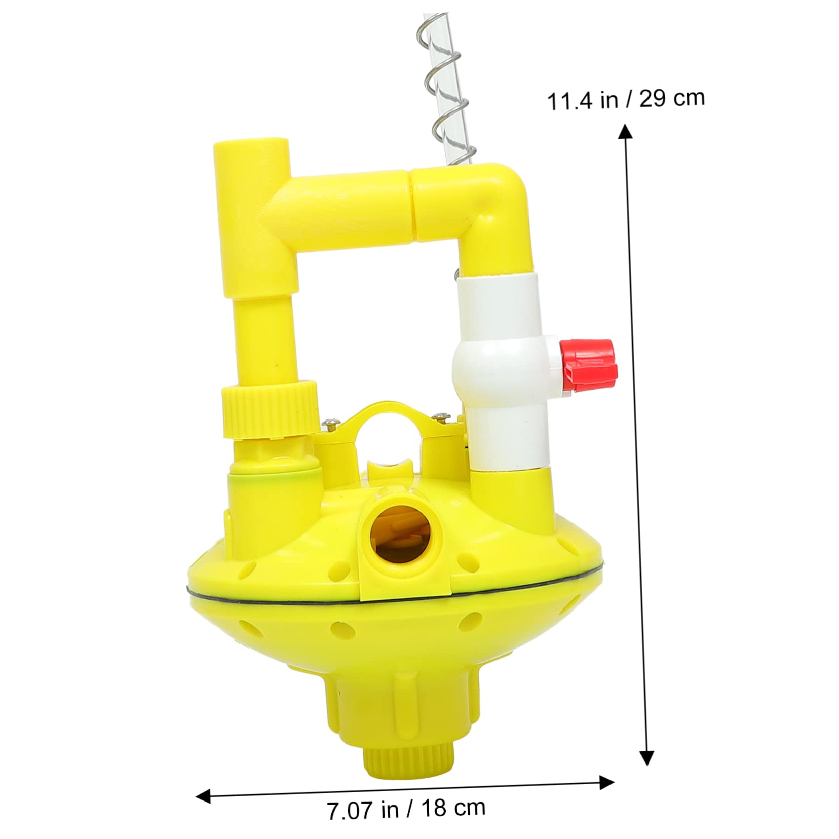 Toyvian Riduttore di Pressione Dell'acqua per Abbeveratoio Automatico Polli, Valvola Regolatrice in Plastica Gialla Design Leggero e Prevenzione Perdite