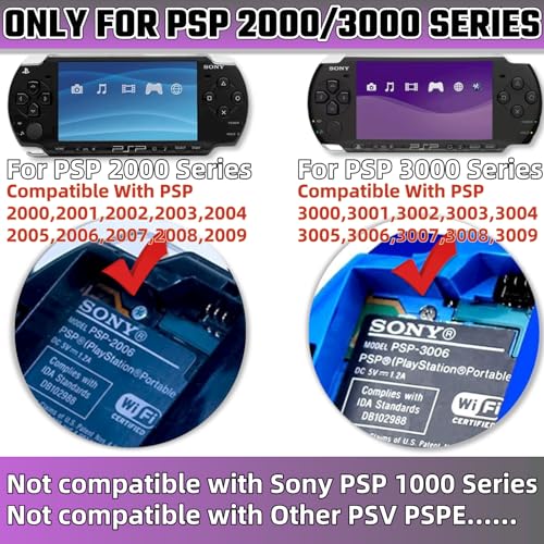 image for HuGuWdy Clear Hard Case for PSP 3000 for PSP 2000，Protective Transpa