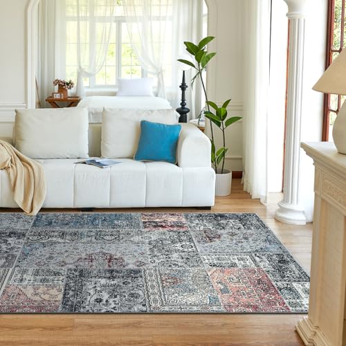 Anibedding Patchwork Area Rug, 5'X7' Rug For Living Room Bedroom thumb #6