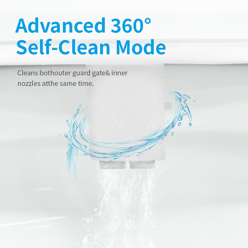 Image of Marcoware Ultra-Slim Dual Nozzle Bidet Attachment for Western Toilet, Self-Cleaning Front Wash for Female Hygine & Rear Wash, Hygienic Hands-Free Replacement for Jet Spray & Health Faucet