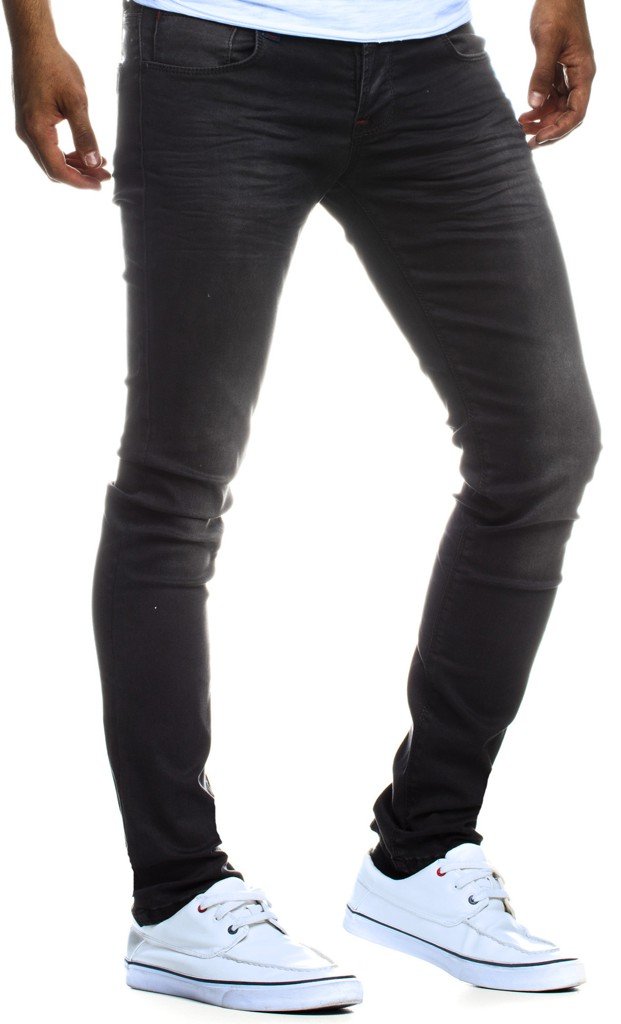 Leif Nelson Herren Jeans Hose Slim Fit Denim Blaue graue Lange Jeanshose für Männer Coole Jungen weiße Stretch Freizeithose Schwarze Cargo Chino Sommer Winter Basic LN303 Blau