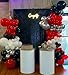 Red Black and White Balloon Arch Kit, ADOINBY 140Pcs Red and Black White Silver Garland kit, 18 12 10 5 Inch Different Size Balloons for Birthday Party Anniversary Racing Car New Year Prom Decorations