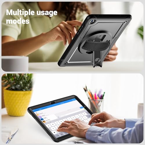 Coque Samsung Galaxy Tab A11 Plus et A9+ antichoc avec protège-écran noir