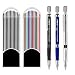 Jovitec 3 Pieces 2.0 mm Mechanical Pencil with 2 Cases Lead Refills, Color and Black Refills for Draft Drawing, Writing, Crafting, Art Sketching