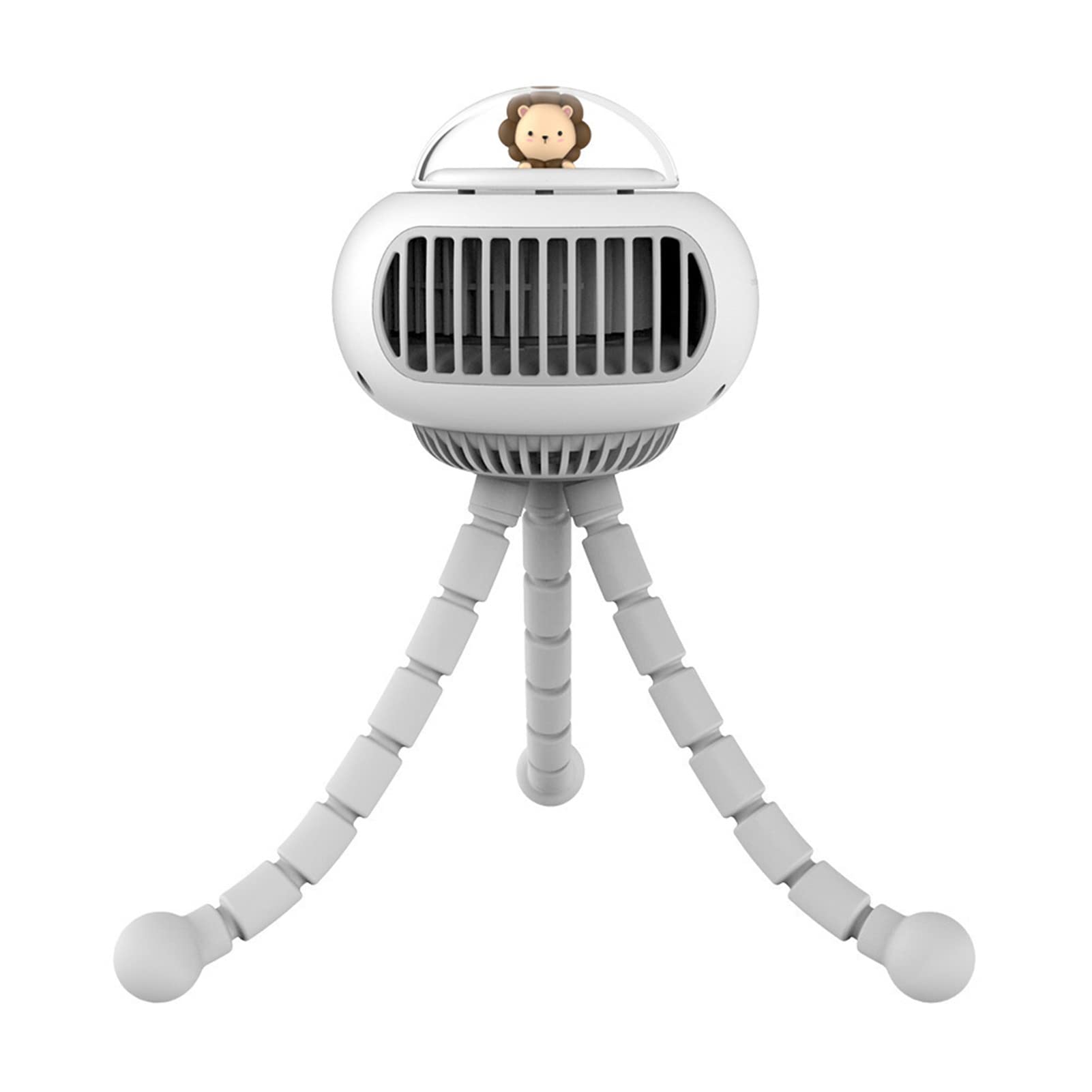 Ventilatore per Passeggino, Ventilatore A Clip con Luci A LED, Ventilatore Portatile Portatile Portatile, Ricaricabile Tramite USB, per Auto, Passeggino, Bici, Campeggio, Palestra,
