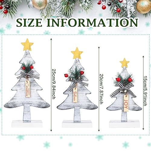 Barydat-3-Pcs-Wooden-Christmas-Trees-Tabletop-Decoration-3-Sizes-Rustic-Farmhouse-Wood-Table-Christmas-Tree-Christmas-Centerpieces-with-Buffalo-Plaid-Bow-for-Home-Tiered-Tray-Xmas-Holiday-Party-Decors Barydat 3 Pcs Wooden Christmas Trees Tabletop Decoration 3 Sizes Rustic Farmhouse Wood Table Christmas Tree Christmas Centerpieces with Buffalo Plaid Bow for Home Tiered Tray Xmas Holiday Party Decors