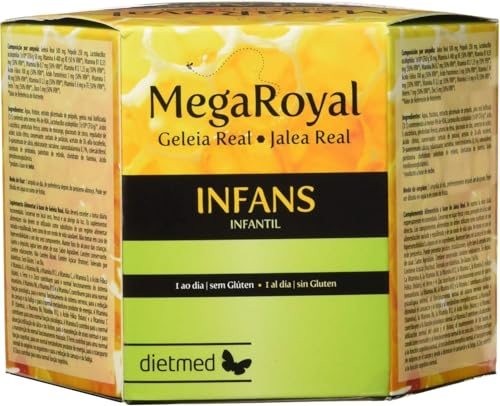 Dietmed | Megaroyal Infans- 20 X 15 ml Ampollas | Jalea Real | Con Própolis y Lactobacillus| 1 al día | Infantil