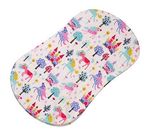 Image of SheetWorld Baby Fitted Bassinet Sheet Fits Halo Bassinet Swivel Sleeper 17 x 30 inches, 100% Cotton Woven Sheet, Unisex Boy Girl, Unicorns, Made in USA