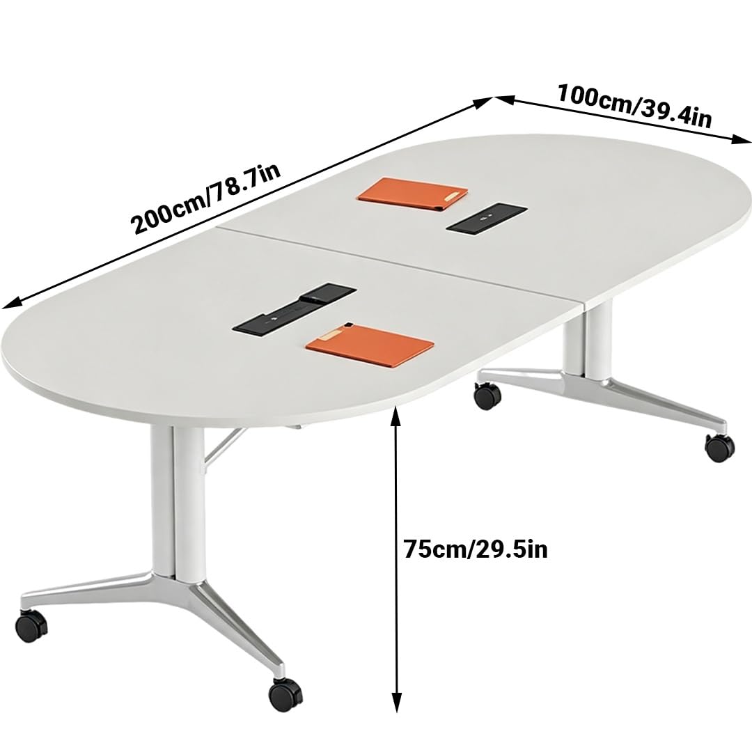 Konferenztisch,ovaler Besprechungstisch, Klappbarer Konferenz-Tisch