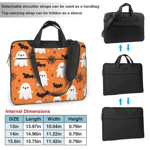 Maletín para Laptop 14 pulgadas Ghosts Bats Spider impermeable miniatura 4
