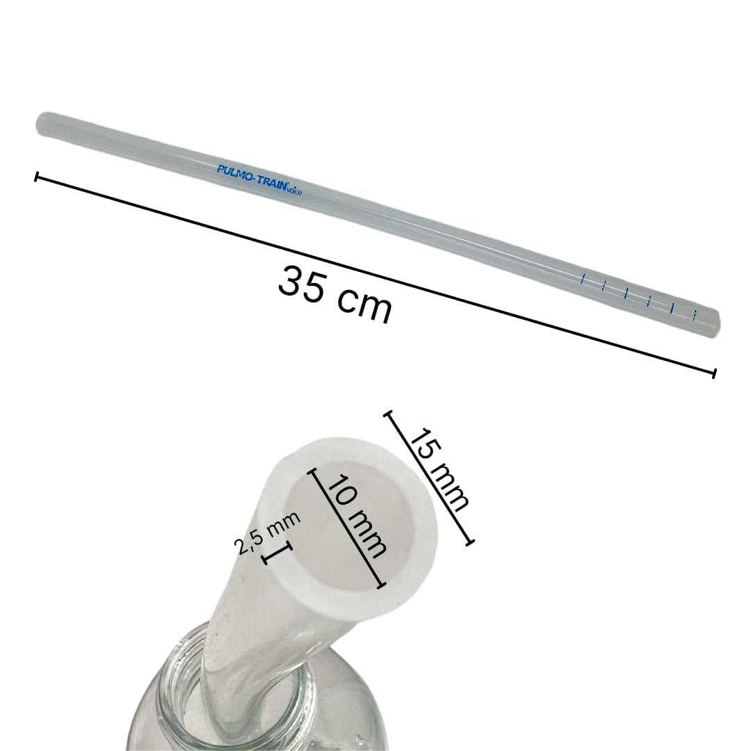 Tubo De Silicona PULMO-TRAIN Para Terapia De Voz | 35 Cm, Diámetro 1 Cm, Sin Látex, Para Entrenamiento Vocal Y Relajación