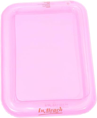 Alipis Barras inflables para servir, bandejas inflables para servir ensalada de bufé de hielo, mesa de arena, caja de arena, soporte para bebidas y