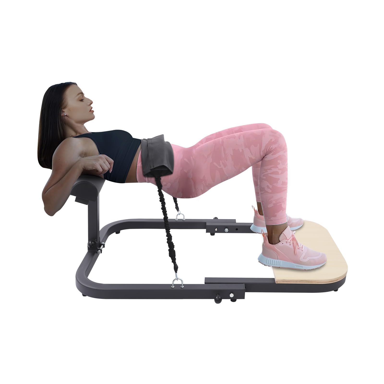 Panca Hip Thrust per allenamento dei muscoli del gluteo, pieghevole, panca fitness ad alta resistenza con 2 livelli di resistenza, cuscino ad alta densità e piastra antiscivolo, portata fino a 150 kg