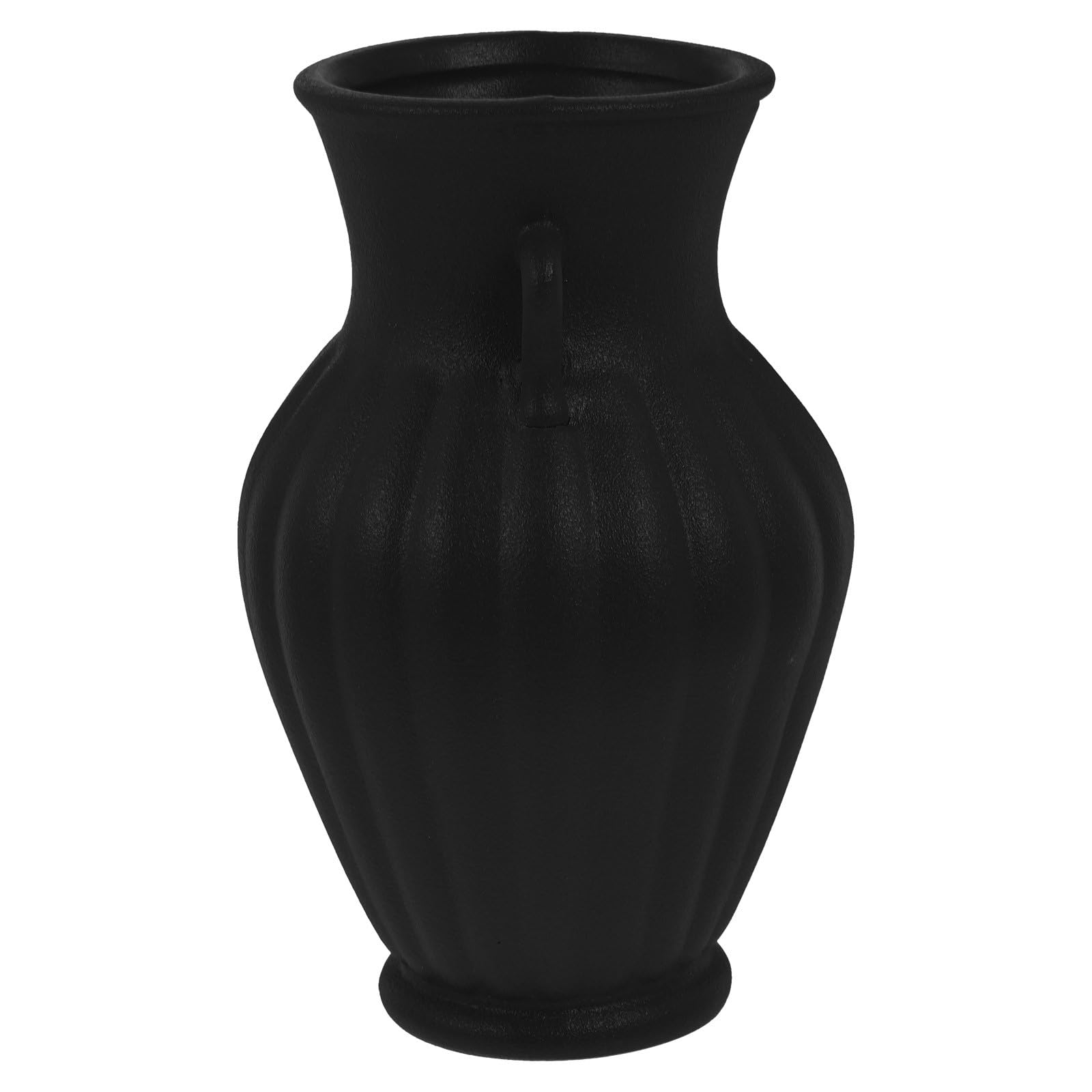 Vase en céramique noir double anse Healvian, l'idée cadeau créative