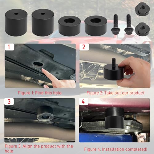 Image of Jack Pad Kit for Dodge Challenger Accessory Charger Magnum Hellcat 300 2008-2017 Front and Rear Jack Stand Pad Lift Kit