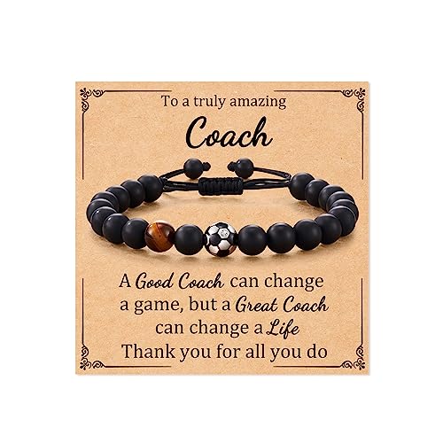 Long tiantian Soccer Coach for Men s Baseball Soccer Basketball Bracelet Asketball Coach Christmas Back to School Graduation Birthday for Him
