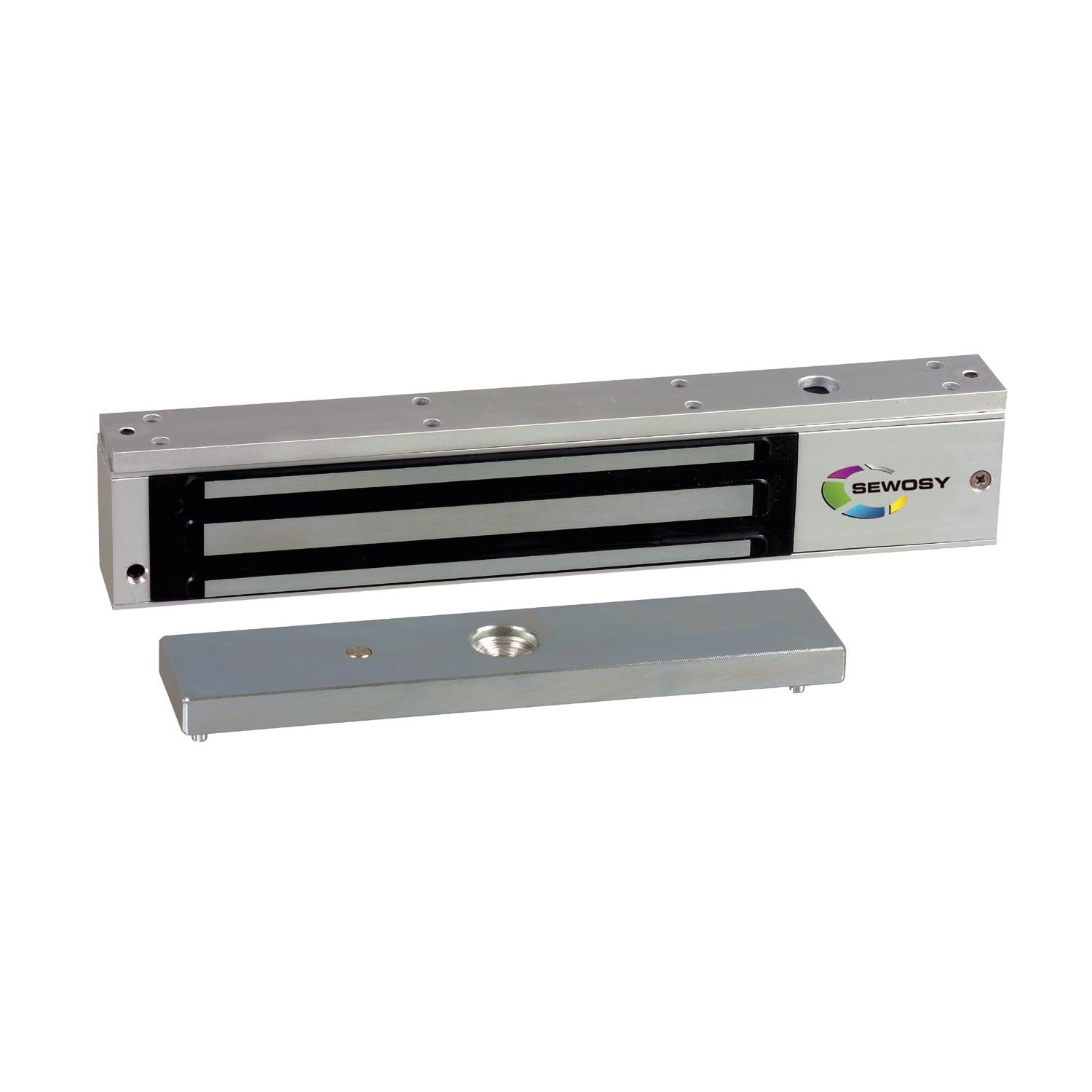 Ventouse électromagnétique en applique avec contact et led 300 kgs 12-24 Volts DC