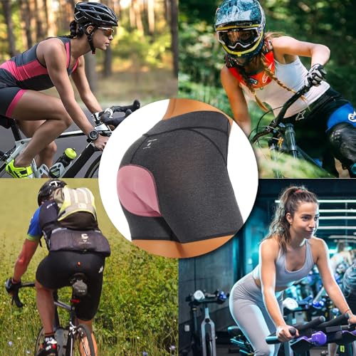 Ouokk Padded Bike Shorts Women Cycling Underwear Bicycle Biking Biker Short With 4D Padding Super Lightweight Breathable thumb #4