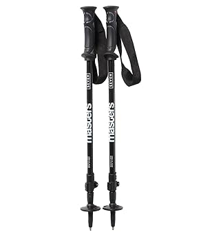 Amazon | [マスターズ] スキーストック 3段伸縮ポール SEVEN BK