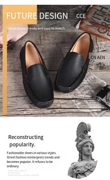 Men's Leather Loafers, Slip-On Casual Shoes2