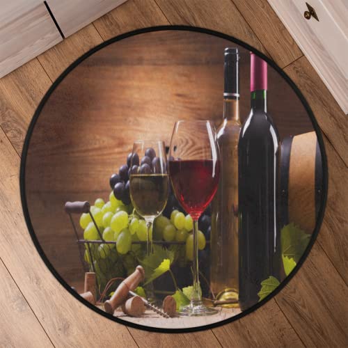 Tapete Redondo Decorativo de Vid, 5 pies miniatura 6