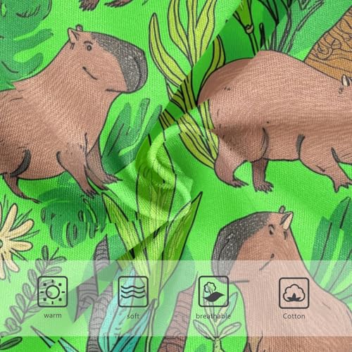 Joisal Cute Capybara Bush Plants Green Girl Panties Cute Toddler Girls Underwear Cotton Fun Print Kids Undies Briefs 2t3