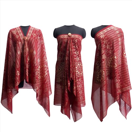 1920s Vintage Shawls and Wraps, Faux Assuit Foil Print Chiffon Scarf Poncho, Bellydance Robe, Bridesmaid Cape