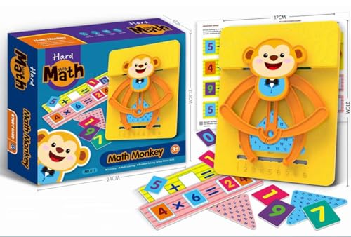 Brinquedo Educativo Math Monkey Brincando de Tabuada, Aprender a Somar e Multiplicar, Brinquedos com