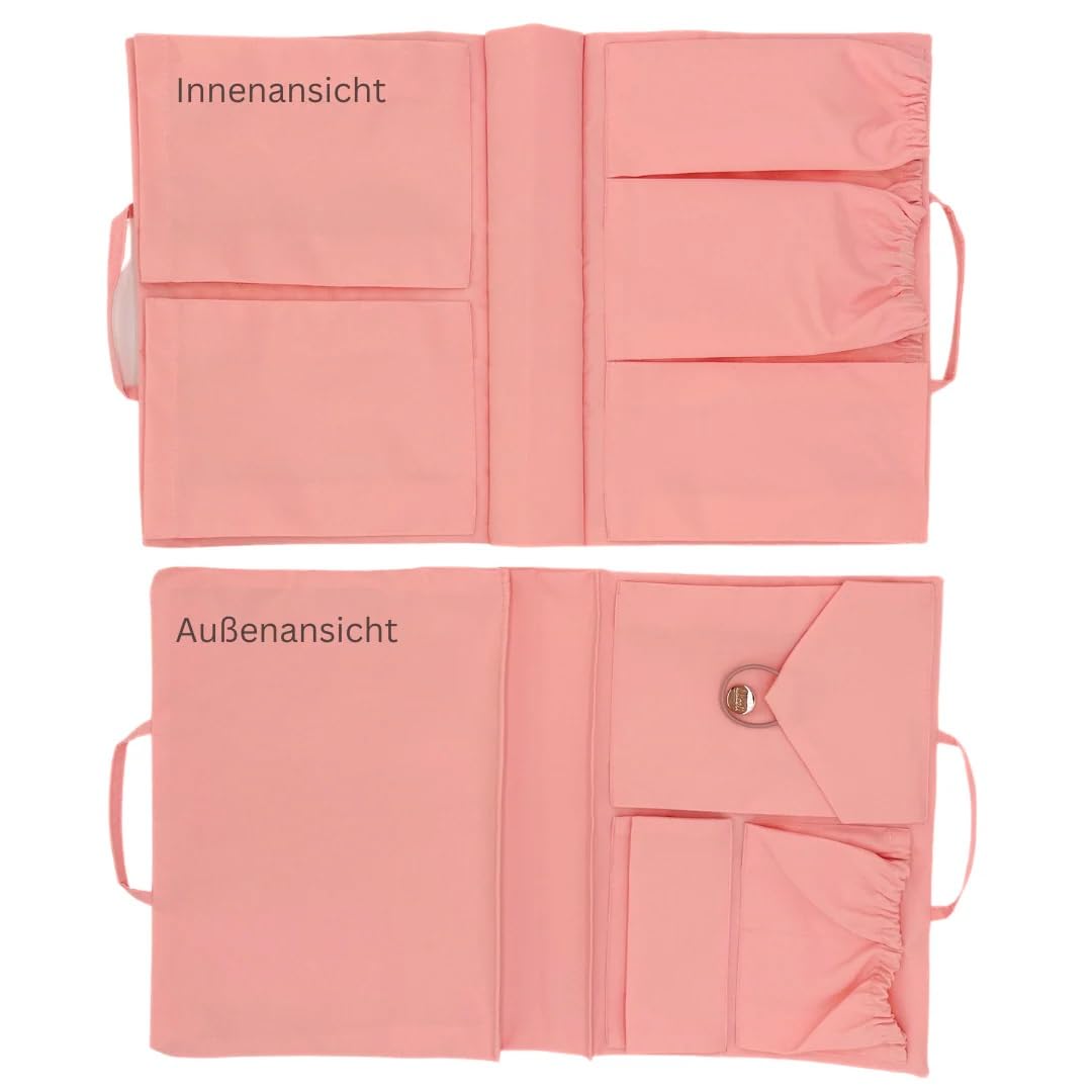 Classic - Baby Wickeltasche Handtasche Organizer, zahlreiche Fächer, wasserabweisend und waschbar flexibel für Shopper/Rucksäcke - Bag in Bag (Blossom Pink)