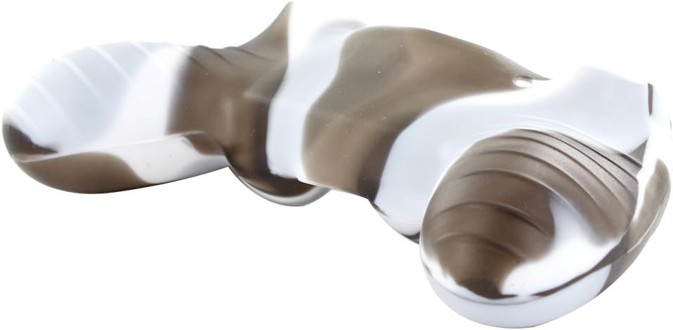 Soft Silicone Camouflage Skin Case Cover for Sony PlayStation 4 PS4 Controller, Grey & White