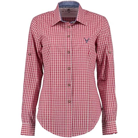 OS Trachten Damen Bluse Langarm Trachtenbluse Cover